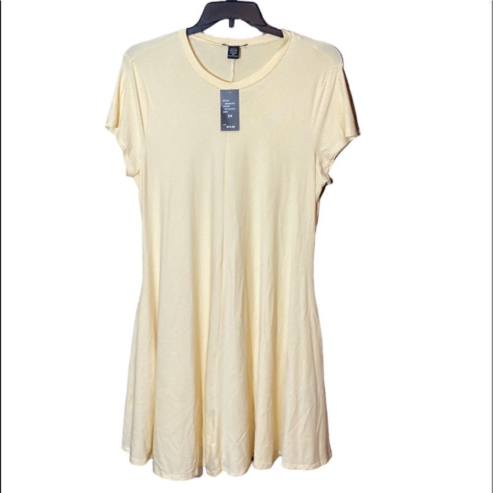 Robert Louis Fit Flare Dress Pullover T-Shirt Style Size 2X